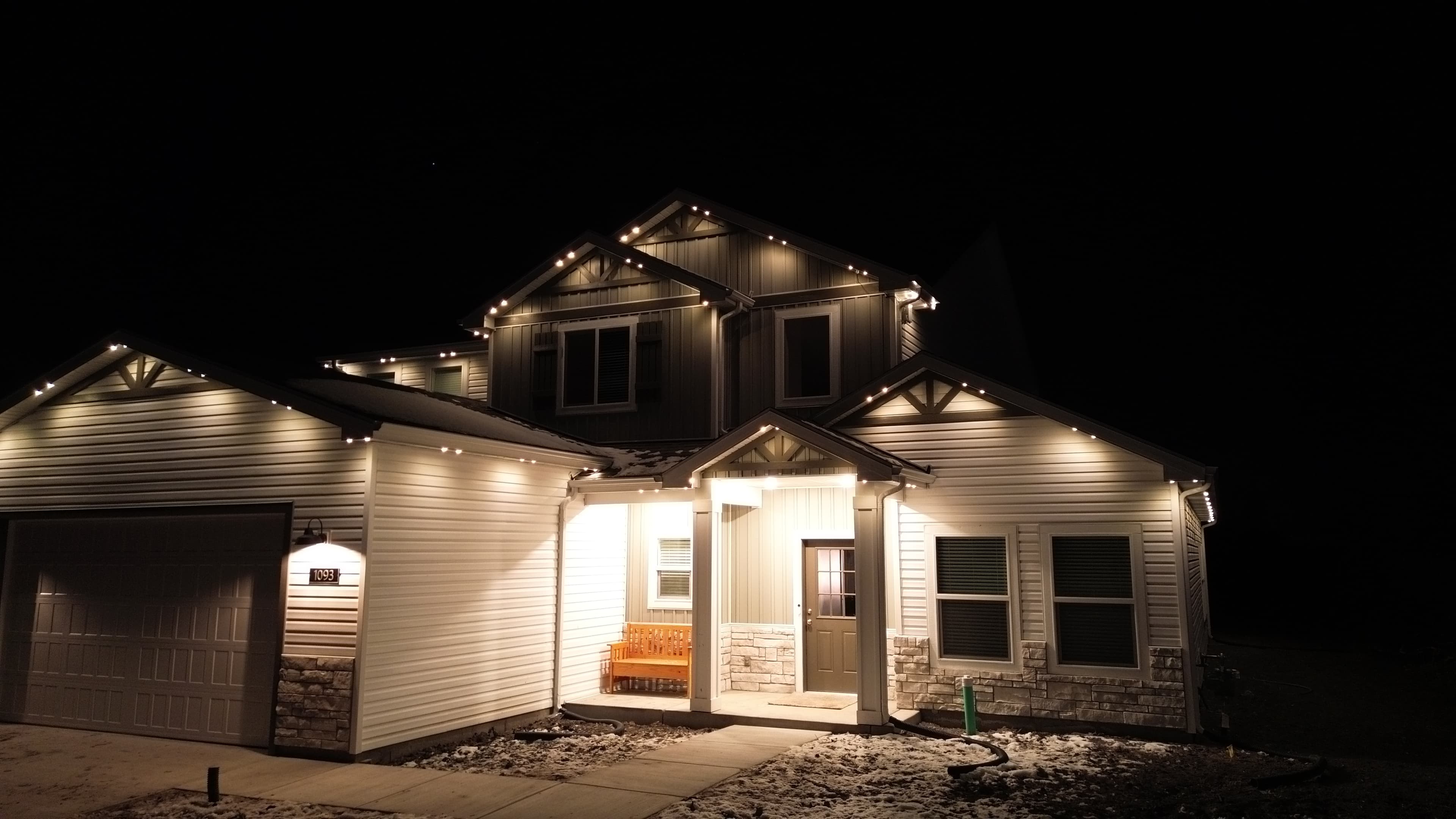 TruLight permanent outdoor lighting warm winter display